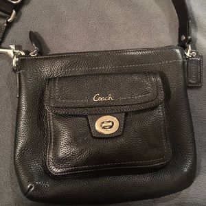 Black Leather Coach Crossbody